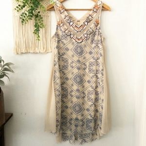 Free People Embellished Beaded Boho Dress Small